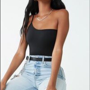 One shoulder cami bodysuit